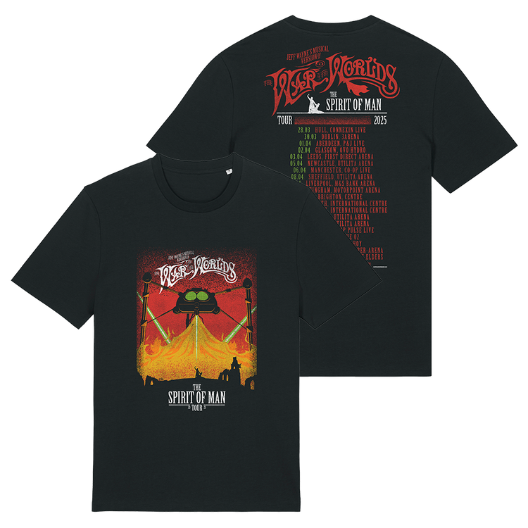 Spirit of Man Tour 2025 Black T-Shirt Mens