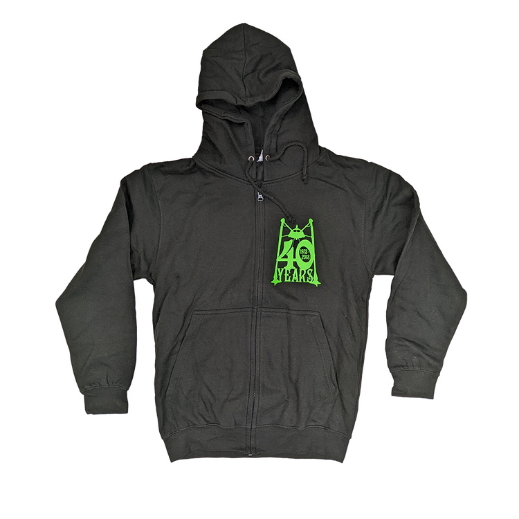 Anniversary Black Zipped Hoody